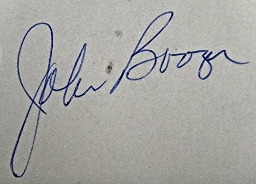 Джон Boozer Ретро Бейзбол 1968 Г. с Автограф 3x5 Philadelphia Phillies JSA COA - Бейзболни Топки С Автографи