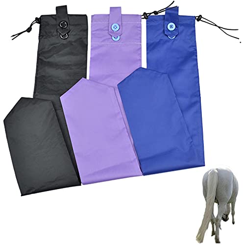 3 опаковки чанти от cauda equina Водоустойчива чанта за понита Защитава опашка от прах, триене за счупване