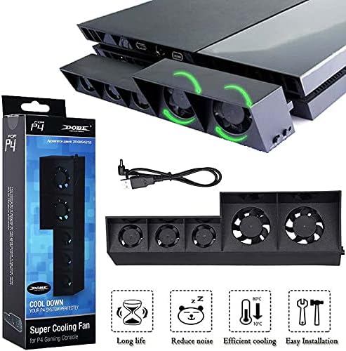USB вентилатор ATIN - Турбо охладител за Sony Playstation 4 S Външния Черен