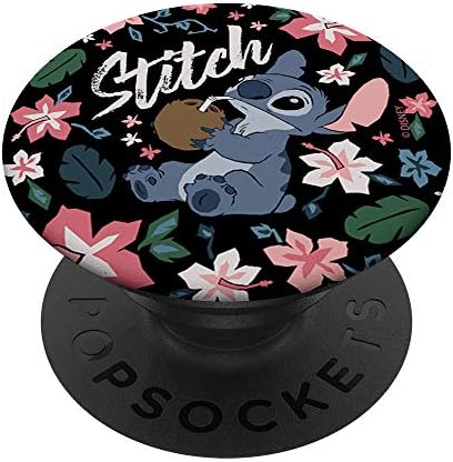 Дисни Lilo & Stitch Цветен Портрет с кокосово напитка PopSockets PopGrip: Замяна дръжка за телефони и таблети