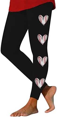 Гамаши за жени на корема управление панталони за йога чорапогащник Бейзбол графичен повдигане на задни части свива Челно фитнес зала безшевни