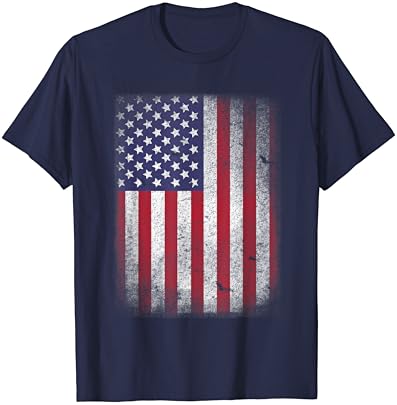 Флаг на САЩ 4 Юли, Американската Тениска с Червени, Бели, Сини Звездните Ивици по 4 дни