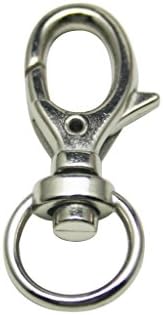 Tianbang Сребро 0,5 Вътрешен Диаметър Овална Пръстен Закопчалка-Кука Нокът Отточна тръба на шарнирна връзка за Каишка за