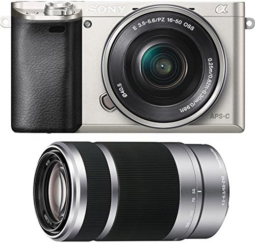 Фотоапарат Sony Alpha a6000 с варио-обективи 55-210 мм и 16-50 мм Power - Включва фотоапарат с вариообектив 16-50мм Мощност