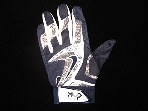 Ръкавици Starlin Castro Г. Ню Йорк Янкис, надетые на игра, с автограф - ръкавици MLB с автограф