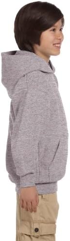 Качулка пуловера Hanes Youth 78 грама EcoSmart 50/50 - Светло Стомана - L - (Стил P473 - Оригинален стикер)