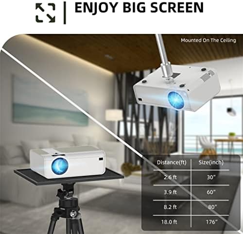 Мини проектор FZZDP T4 3600 Лумена С поддръжка на Full 1080P LED Proyector с голям екран, Преносим за Домашно кино Smart Video
