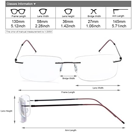 Vepiant Прогресивно Многофокусные Очила За Четене Без Рамки със Защита От Синя Светлина, Компютърни Ридеры за Жени, Мъжки