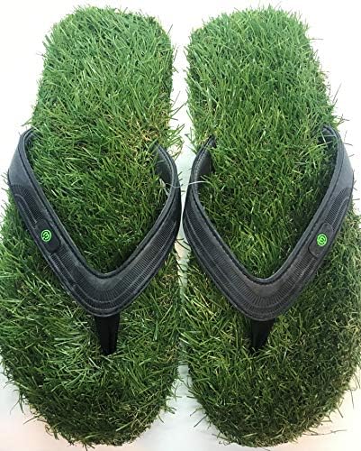 Сандали с трева - Сандали-чехли от изкуствена трева премиум качество с каишка от пяна с памет ефект - Голям американски