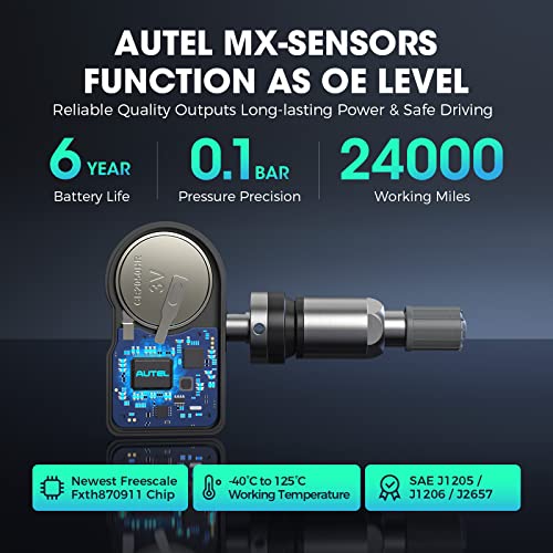 Сензор Autel ГУМИТЕ, MX-сензор 2 в 1 (315 Mhz + 433 Mhz), за 99% от автомобилите, безжично програмиране с възможност за клониране