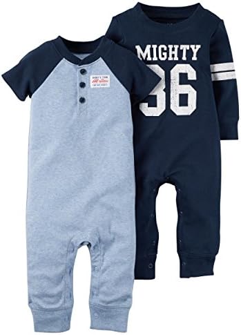 Комплект памучни костюми Carter's Baby Boys на 2 опаковки, синьо