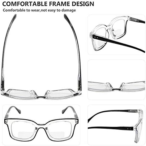 Eyekepper, 4 опаковки Бифокальных очила за четене за Жени - Женски Бифокални Очила за четене в Двойна цветна рамка +3,00