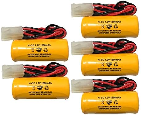 (5 опаковки) Батерия, подсветка на излизане Lithonia ELB0300 ELB-0300 Lithonia ELB1P201N1 ELB-1P201N1 1,2 НА 1200 mah Ni-CD