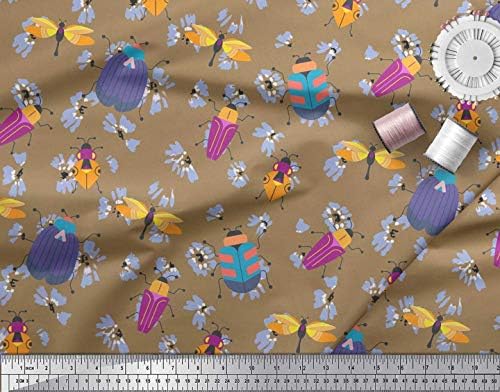 Памучен трикотажная плат Soimoi с цветен печат и графика-интериор, кърпа с принтом ширина 58 см
