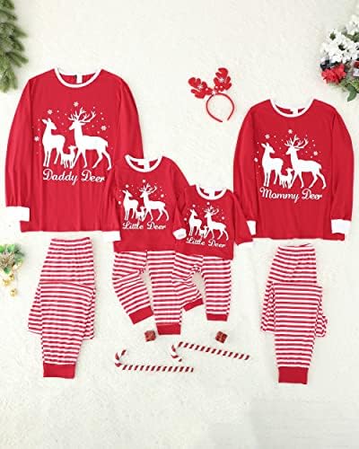 Подходящ Семеен Пижамный Комплект Коледни Панталони Хлопчатобумажный Пижамный Комплект Пижама с Мече за Семейството