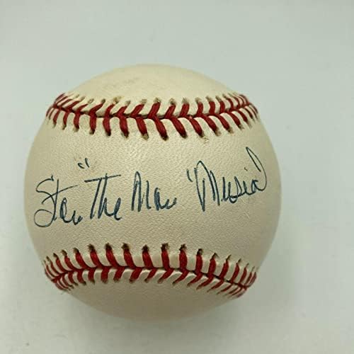 Стан Човек, Музиал подписа Официално споразумение за Национална лига бейзбол JSA COA - Бейзболни топки с автографи