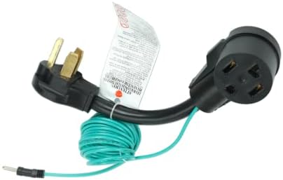 кабел-адаптер за сушилни buripes с 4-ма и 3-ма на контакти с външния зелен проводник за заземяване, адаптер за сушилни NEMA от 10-30 P до 14-30 R, STW 10AWG, подходящ за повечето сушилн