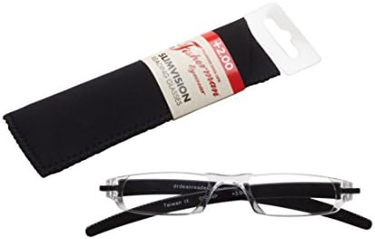 Очила за четене до fisherman Eyewear Slim Vision Без Рамки, Блестящ Черен Цвят