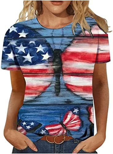 Ризи в Американската Лента с Графичен Модел за Дами с Къси Ръкави, с дълбоко Изрязано под Гърлото, За Късна Закуска, Секси