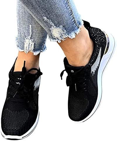 Дамски работна обувки Leewos на равна подметка, модни маратонки, лека защитни обувки с мека възглавница и супинатором стелки за пътуване