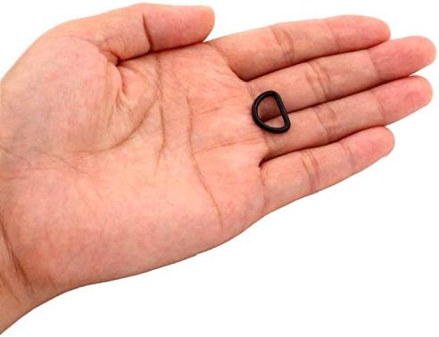 Метална тока BIKICOCO с D-образна лети пръстени, несваренная на 1/2 инча за шиене лямок със собствените си ръце - Черно