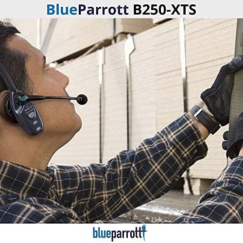 BlueParrott B250-XTS (203890) Безжична Bluetooth слушалките с шумопотискане (обновена) с защитен калъф iSave за носене и 20