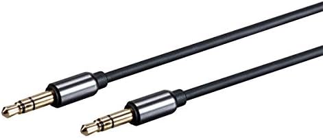 Допълнителен аудио кабел TRS серия Monoprice Onyx 3,5 мм, 6 фута - (118630) Черен