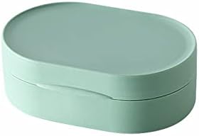 Малки Сушилни За Чинии Macaron Цвят Travel Soap Box Преносима Креативната Кутия за Сапун с Капак Пластмасова Кутия за Сапун,