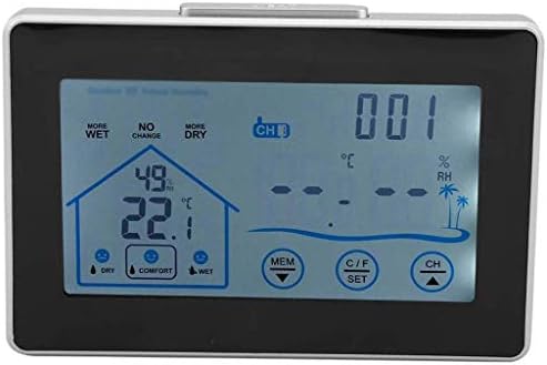 WDBBY Стаен Термометър - Интелигентен Измерване на температурата и влажността в помещението е със сензорен екран, Електронен
