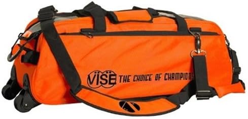 Чанта за боулинг с 3 топки Vise Clear Top Roller за Боулинг - Оранжев /Черен