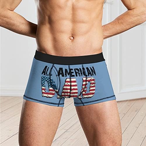 All American Dad Мъжки Къси Панталони-Боксерки, Меки И Удобни Гащи, Дышащее Бельо, Ластични Гащи