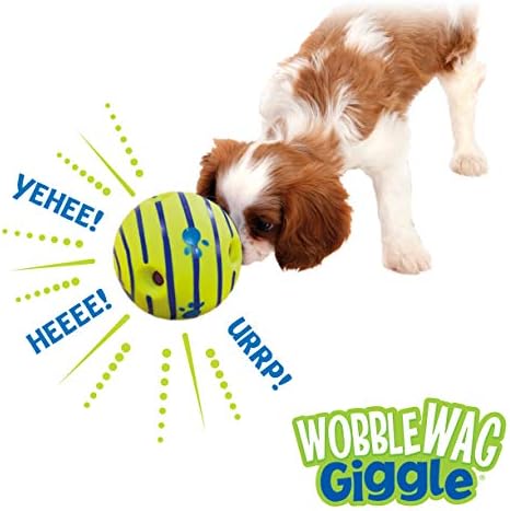Топка Wobble Wag Giggle, интерактивни играчки за кучета, Издающий забавни звуци Хихиканья При карането или разклащане, домашни