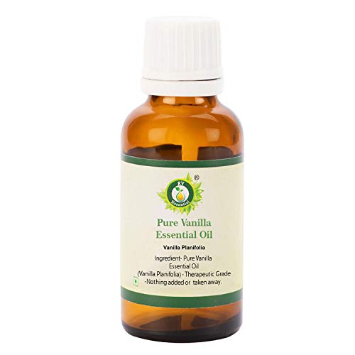 R V Етерично масло чиста ванилия 100 мл (3,38 унция)- Vanilla Planifolia ( Чист и натурален терапевтичен клас)