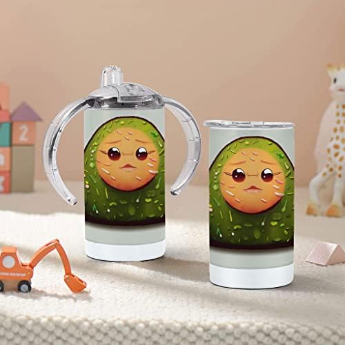 Kawaii Design Sippy Cup - Сладко Детска Чашка С Авокадо - Графична чаша Sippy