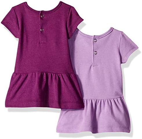 Комплект дрехи Hanes Ultimate за малки момичета в флекси - 2 Рокли с къс ръкав и 2 Леггинса