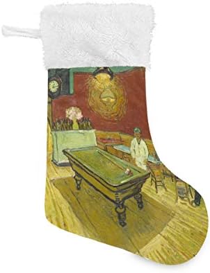 Коледни Чорапи Нощно кафене ПИМИЛАГУ Ван Гог, 1 Опаковка, 17,7 инча, Окачени Чорапи за Коледна украса