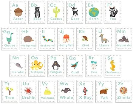 Дизайн, Вдъхновяващи децата, пощенски Картички с английската Азбука Размер 08x10 Инча, Стенни Рисунки с Азбука, на Нашия