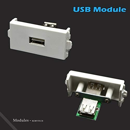 Стенни панела с 2 приставки RJ11 + USB, Телефонни конектори Cat3 Keystone Jack/Plug Монтиране на стена, на Капака на панела