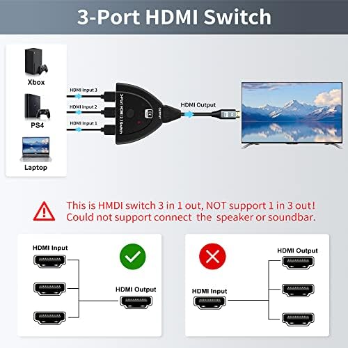 Комутатор NEWCARE 8K HDMI 2.1 и адаптер ypbpr компонент към HDMI