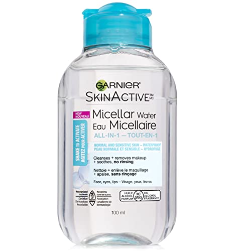 Мицеллярная Почистваща вода Garnier SkinActive за Водоустойчив грим, 3,4 Течни унции