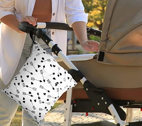 Чанта за мокри и сухи памперси Black Arrows с чехлами за мокри кърпички и футляром за съхраняване на лични вещи
