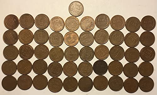 1953 D Линкълн Пшеничен Цент, Пени Ролка (50) Монети Пени Продавач Е Много Добър