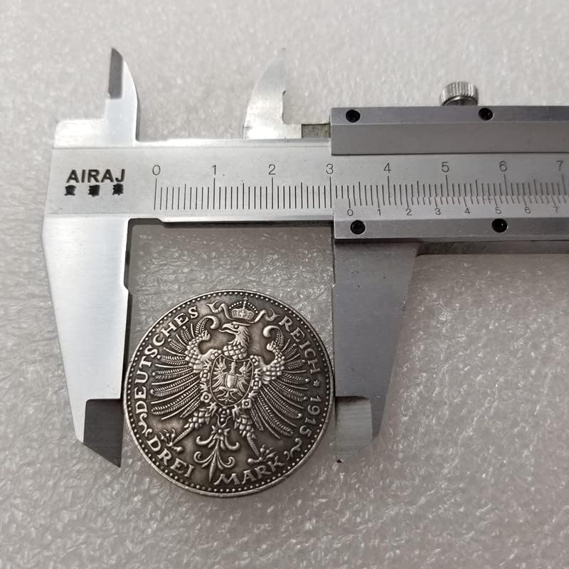 Старинни Занаяти 1915 Германската Монета 3 Марки-Копие монети Вилхелм Ернст 624