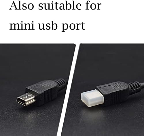 LAMPVPATH 20 бр щекер за свързване към порт Micro USB съединители за защита от прах с конектор Micro USB, защитна капачка за мъничета-Бял