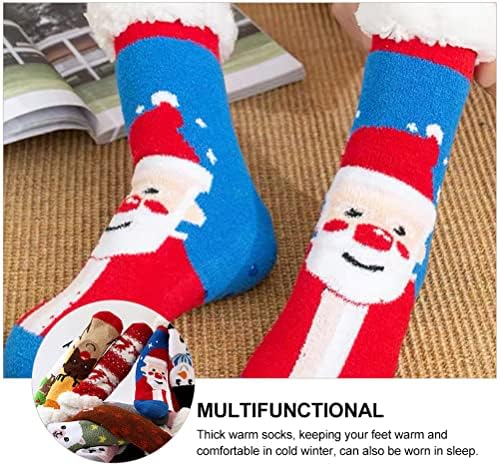 Коледна Украса GALPADA 1 Чифт Удобни Чорапи за Зимни Чорапи Фини Чорапи в Коледната тема