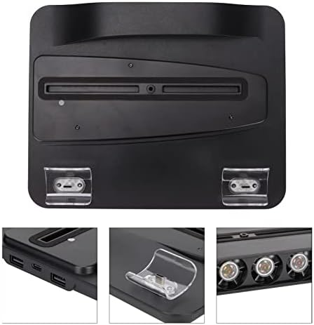 Поставка ASHATA за PS5 с Охлаждащ вентилатор, зарядно устройство с две Контролери за конзолата PS5, Док-станция за зареждане с 2 1 USB