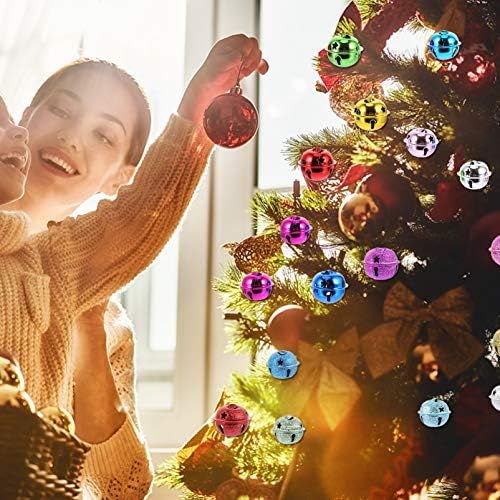 Amosfun 16 бр. Коледна Камбанка Украшение Jingle Bells Коледно Дърво Висящи Висулки Празнични Коледни Декорации DIY плавателни