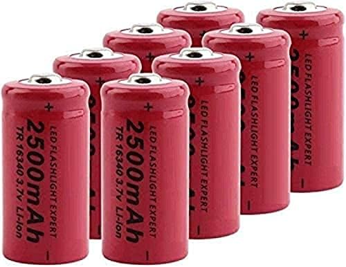 XHQI 16340 3,7 2500 mah Литиево-йонна батерия за Vl123A Dl123A 5018Lc cr123a lithium Cr17345 K123A, 8 бр.