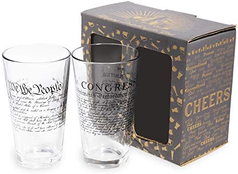 Подаръчен Комплект за бира Лъки Shot Конституцията на Съединените Щати и Декларацията за Независимост Набор от Бирени Чаши | Американски