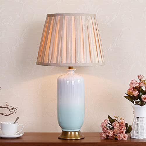 GANFANREN Американската Медни Керамична Настолна Лампа Украса за дома Хола, Кабинета на Китайската Нощна лампа за Спални (Цвят: A, Размер: